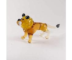 EE Glass Kleine Glasfigur Löwe mundgeblasen Kunst Sammelfiguren