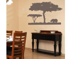 INDIGOS 4052166116701 Wandtattoo w553 Afrika / Steppe Wandaufkleber 120 x 77 cm, braun