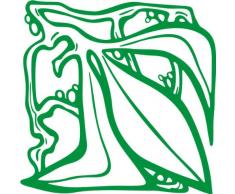 INDIGOS/Wandaufkleber-e61 schönes Blätterwerk Blatt Blüte Blumen Pflanzen Ranke 80x79 cm- grün, Vinyl, 80 x 79 x 1 cm