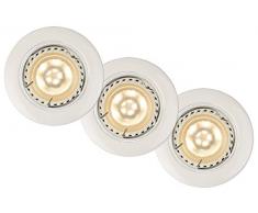 Lucide FOCUS - Einbaustrahler - Ø 8,1 cm - LED Dim. - GU10 - 3x5W 3000K - Weiß - Set von 3