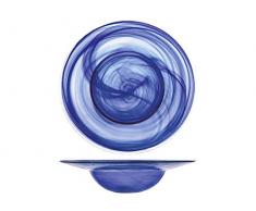 H & H Alabaster Pastateller, Blau, 6 Stück