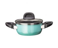Silit Modesto Line Kochtopf 16cm, Glasdeckel, Bratentopf 1,3l, Silargan Funktionskeramik, Topf Induktion, grün