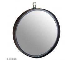 Rayher 25189576 Metall Spiegel, 18 cm, schwarz