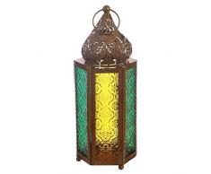 Puckator Goldene Spitze aus Glas, Marokkanischer Stil, Laterne