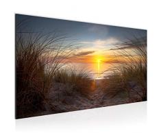 Bilder Sonnenuntergang Landschaft Wandbild Vlies - Leinwand Bild XXL Format Wandbilder Wohnzimmer Wohnung Deko Kunstdrucke Gelb 1 Teilig - MADE IN GERMANY - Fertig zum Aufhängen 610712c