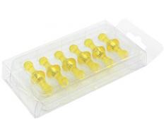 first4magnets™ Gelbe kleine fruchtige Skittle Magnet-Büro & Kühlschrank (13mm Durchmesser x 19mm hoch) (1 Packung mit 12), Metall, Silver, 25 x 10 x 3 cm