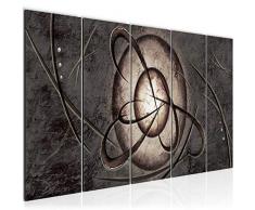 Bilder Abstrakt Wandbild 150 x 60 cm Vlies - Leinwand Bild XXL Format Wandbilder Wohnzimmer Wohnung Deko Kunstdrucke Braun 5 Teilig - MADE IN GERMANY - Fertig zum Aufhängen 100156c