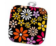 3dRose Topflappen, schwarz, 20,3 x 20,3 cm