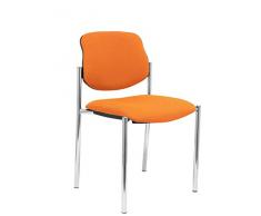 Piqueras Y Crespo (PIQU7) Fester Stuhl Villalgordo Bali Orange Gehäuse Chrom Büro, Einheitsgröße