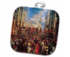 3dRose Topflappen, weiß, 20,3 x 20,3 cm