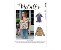 McCalls Misses Button-Front with Collar and Sleeve (14-16-18-20-22) McCalls Pattern M8067E5 Damen-Tops mit Knopfleiste und Kragen und Ärmeln Optionen E5 (44-46-48), verschieden