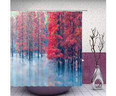 Feierman Sunset Duschvorhang Dekor Ozean Badezimmer Vorhang Zubehör Polyester Stoff Badezimmer Duschvorhang Set mit Haken 177,8 x 177,8 cm CG-2185
