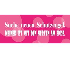 Schatzmix Spruch: Suche neuen Schutzengel Metallschild Wanddeko 27x10 cm tin Sign Blechschild, Blech, Mehrfarbig