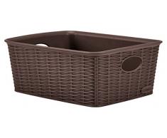 Stefanplast Elegance Korb Rattan, Braun, 25 x 19.5 x 10 cm