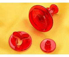 WeiÃ Kunststoff Teig Schaber 12633Â Federzug Blumen Designs Set von 3Â StÃ¼ck 6Â x 7Â x 4Â cm