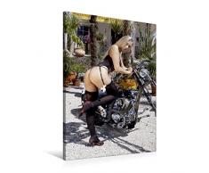 Calvendo Premium Textil-Leinwand 60 cm x 90 cm hoch, Kristinas Custom Bike | Wandbild, Bild auf Keilrahmen, Fertigbild auf echter Leinwand, Leinwanddruck Menschen Menschen