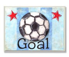 Home Decor Kollektion Stupell MDF Holz Stripe Star Goal Wandtafel, rechteckig, Mehrfarbig