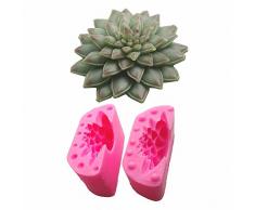 Sukkulenten Fondant Form – moldfun Succulents Silikonform für Kerze, Seife, Wachs, Kreide