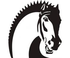 INDIGOS 4051095054184 Wandtattoo w613 Pferd Wandaufkleber in 3 Größen, 120 x 66 cm, schwarz