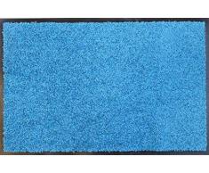 oKu-Tex Fußmatte | Schmutzfangmatte | Eco-Clean| Türkis | Recycling-Gummi | für innen | Eingangsbereich / Haustür / Treppenhaus / Flur | rutschfest | 40x60 cm