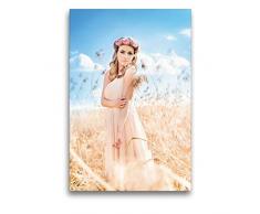 Calvendo Premium Textil-Leinwand 50 cm x 75 cm hoch, Sommertraum | Wandbild, Bild auf Keilrahmen, Fertigbild auf echter Leinwand, Leinwanddruck: EIN modernes Märchen Menschen Menschen