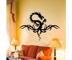 INDIGOS WG20358-35 Wandtattoo w358 Drachen Monster Feuer Wandaufkleber, 96 x 67 cm, orange
