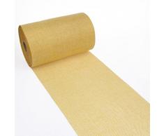 Deko AS GmbH Tischläufer Shabby Chic in Leinenoptik 20cm - Sonnengelb - 25m - 69-200-25-10