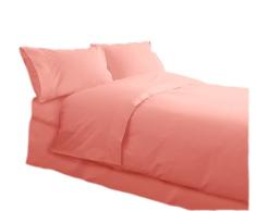 Charlotte Thomas Unifarbener Perkal-Bettvolant für Doppelbett, rosa