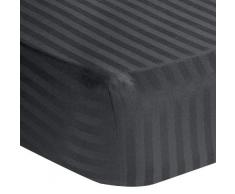 Mega Collation Bedding Spannbetttuch für Doppelbett, elastisch, aus ägyptischer Baumwolle, 600 TC 1-Piece Fitted Sheet { Twin } Grau (Elephant Grey)