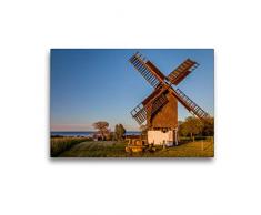 Premium Textil-Leinwand 45 x 30 cm Quer-Format Alte Windmühle in Melsted auf Bornholm | Wandbild, HD-Bild auf Keilrahmen, Fertigbild auf hochwertigem Vlies, Leinwanddruck von Christian Müringer