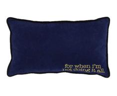 8 Eiche Lane Samt Nackenrolle Kissen, Marineblau