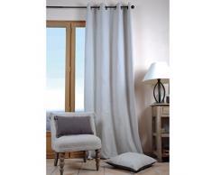 Ein Panneau de Vorhang lichtdurchlässig mit Ösen Grau Perle