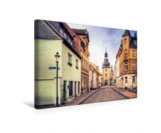 Calvendo Premium Textil-Leinwand 45 cm x 30 cm quer, Blick zum Saigertor Hettstedt | Wandbild, Bild auf Keilrahmen, Fertigbild auf echter Leinwand, Leinwanddruck Menschen Menschen