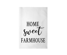 Bailey & Browne Geschirrtuch für die Küche, 27 x 27, saugfähig, 100% Baumwolle, Mehlsack (Home Sweet Farmhouse)
