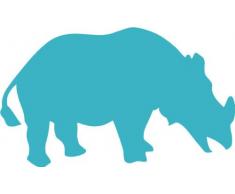 INDIGOS 4250380595047 Wandtattoo w055 Nashorn Afrika 96 x 57 cm türkis