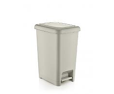 Superio Slim Pedal Trash Can Mülleimer, Soft Beige