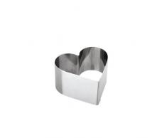 IBILI Dessertring Herz 10x4,5 cm aus Edelstahl, Silber, 10 x 4.5 x 10 cm