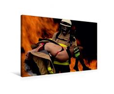 Calvendo Premium Textil-Leinwand 75 cm x 50 cm Quer, Ein Motiv aus Dem Kalender Feuerwehrkalender II - Erotische Fotografien von Thomas Siepmann | Wandbild. Leinwand, Leinwanddruck Menschen Menschen