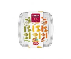 Snips quadratische Frischhaltedose 2 Liter, Mehrfarbig, 2er Pack