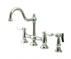 Nuvo Elements of Design ES3791ALBS Restauration Küchenarmatur mit Messingsprüher, 22,9 cm, poliertes Chrom ES3791PLBS Restaurierung 9 poliertes Chrom