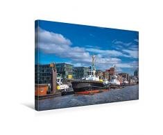 Premium Textil-Leinwand 45 x 30 cm Quer-Format Die Hafenschlepper | Wandbild, HD-Bild auf Keilrahmen, Fertigbild auf hochwertigem Vlies, Leinwanddruck von Gabriele Krug