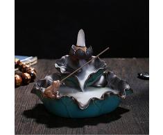 Geschenk Pro Keramik Rückfluss Tower Brenner – Statue Figur Räucherstäbchenhalter Geschenk: 30 – PCS Räuchermischungen, Duft zufällige, Keramik, Style 7