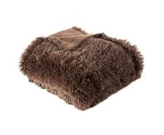 Eurofirany Tagesdecke, Polyester, Braun, 70 cm x 140 cm