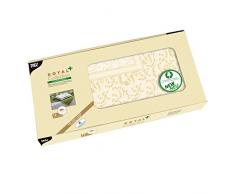 Papstar, 12 Mitteldecken, stoffähnlich, PV-Tissue ROYAL Collection Plus 100 cm x 100 cm champagner Damascato, #85788