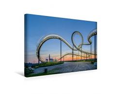 Calvendo Premium Textil-Leinwand 45 cm x 30 cm Quer, Skulptur Tiger and Turtle in Duisburg | Wandbild, Bild auf Keilrahmen, Fertigbild auf Echter Leinwand. Heike Mutter und Ulrich Genth Orte Orte