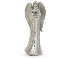 Napco Dekofigur Engel mit Taube, Kunstharz, 45,7 cm, cremefarben