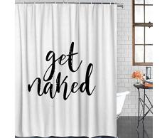 Max Studio Home Baumwolle Vorhang für die Dusche Marokkanische Fliesen Vierpass-grau und weiß Gitter, Textil, Color10, 66 x 72