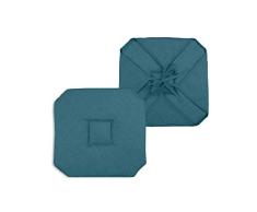 Lovely Casa cu8538007gal Bea Sitzkissen Italienische Polyester Türkis 40 x 40 cm