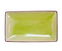 CAC Servierplatte, japanischer Stil, rechteckig 8-1/2-Inch by 5-1/2-Inch (box of 24) Goldfarben, Grün