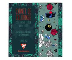 Clairefontaine Tattoo Erwachsene Malbuch, grau/weiß